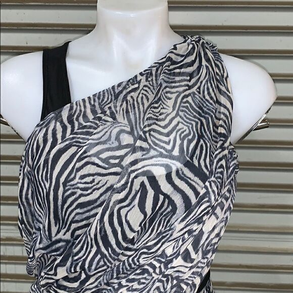 Ark & Co. zip up the side dress or top black lined - Picture 4 of 8